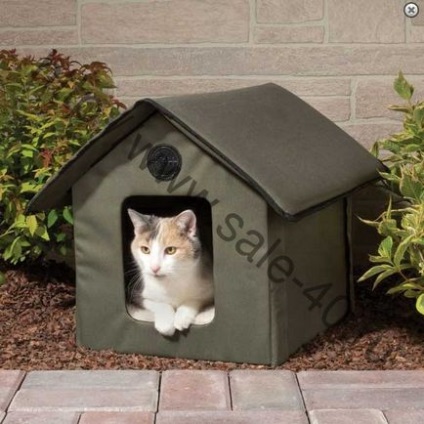 Кошкін будиночок з підігрівом outdoor kitty house heated