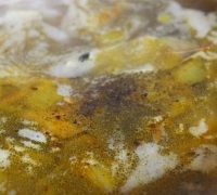 Csirke leves rizs és a hínár fotó recept