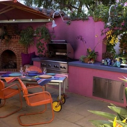 Bucătărie de vară cu verandă cum să o faci confortabilă - idei de design de fotografie