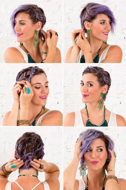 Împletite curl pentru diferite lungimi de păr - 3 variante cu fotografii pas-cu-pas