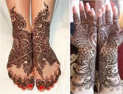 Mehendi ce este să faci o mehendi pe braț și picior la domiciliu (20 de fotografii) cât de mult