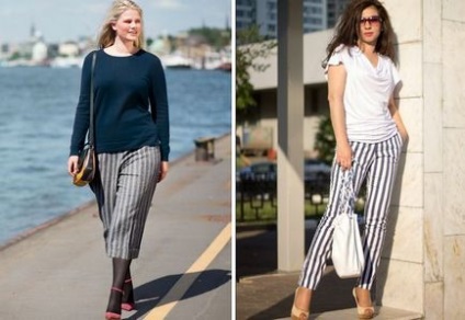 Pantaloni feminin la modă în dungi - chilot, rachete, 7