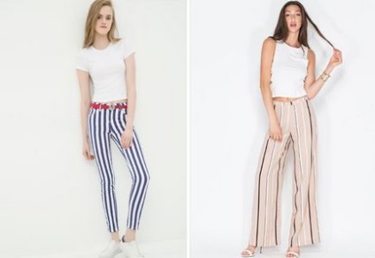 Pantaloni feminin la modă în dungi - chilot, rachete, 7