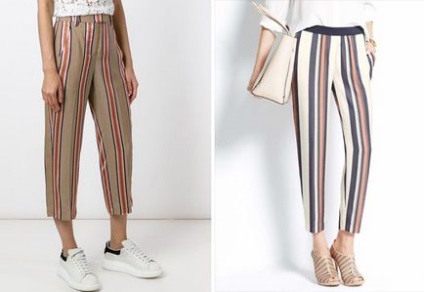 Pantaloni feminin la modă în dungi - chilot, rachete, 7