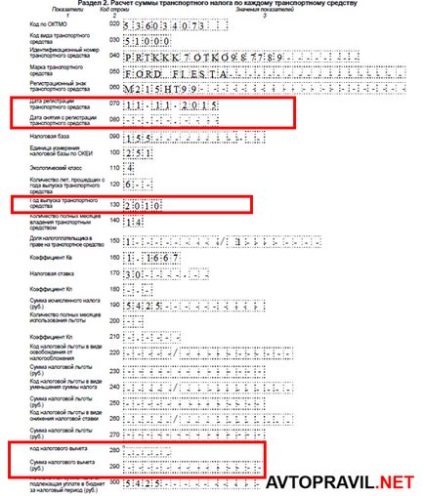 Податкова декларація з транспортного податку в 2017 році