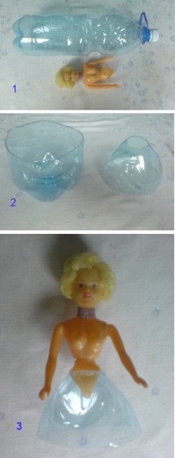 Незвичайні вироби з пластикових пляшок лялька, метелик, ялинка