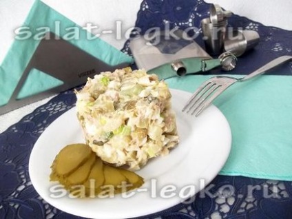 Олів'є з замороженими огірками - рецепт з фото