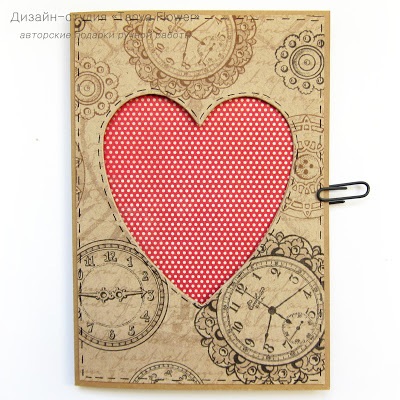 Листівка з віконцем у формі серця - скрапбукінг - ярмарок майстрів - ручна робота, handmade