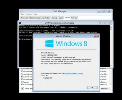 Paraméterek aero DWM Windows 8