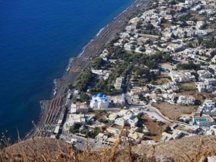 Perissa - Santorini, Grecia, plaja perissa pe insula Santorini fotografii, video