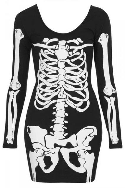 Плаття скелети і костюми смерті - фото і історія