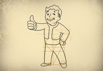 Покрокова інструкція з малювання волт-бою з серії ігор fallout