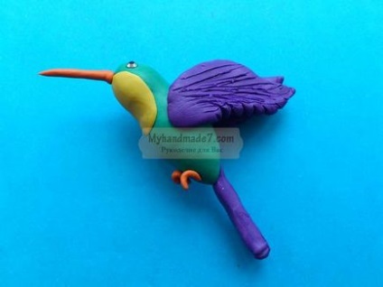 Пташка колібрі з пластиліну покроковий майстер-клас з фото