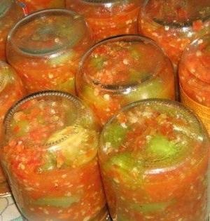 Рецепти салати із зелених помідорів на зиму на