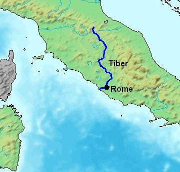 Râul Tiber în Italia