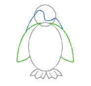 Desenăm un pinguin - un mic artist - o țară de mame