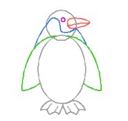 Малюємо пінгвіна - маленький художник - країна мам
