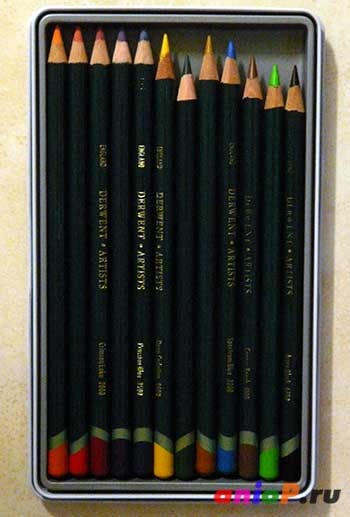 Малюнок виробів кольоровими олівцями derwent artists - уроки малювання олівцями і пастеллю