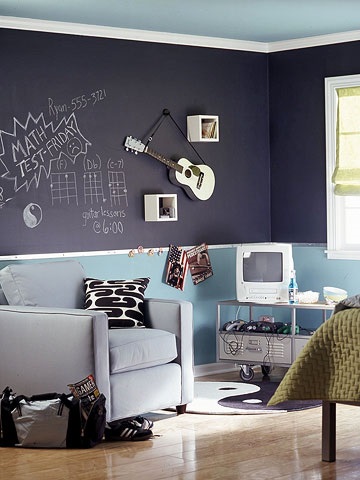 Рок-стиль для кімнат підлітків 2 варіанти - юнакові і дівчині, колірні поєднання, деталі