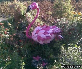 Amenajări de grădină, flamingos din sticle de plastic - meșteșuguri pentru grădină - meșteșuguri pentru grădină, grădină -