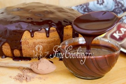 Шоколадна глазур з какао і молока - рецепт з фото
