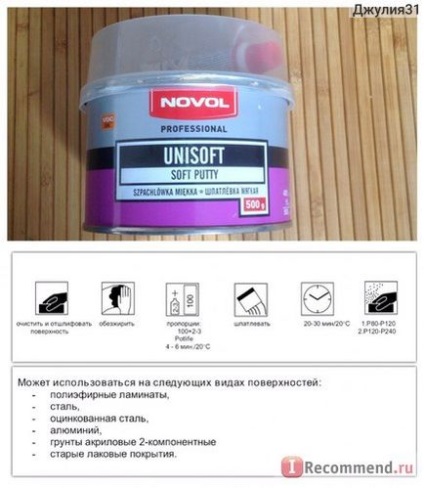 Putty moale moale bicomponent nouol profesionale unisoft moale chit - 