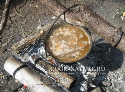 Shulum din rața sălbatică - gătim în aer liber