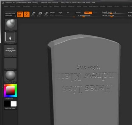 Sculpting és textúrázás szervetlen tárgy ZBrush 3