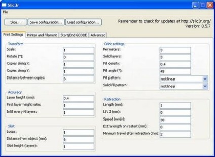Slicer slic3r part 1 - calibrare extruder, setări de imprimare
