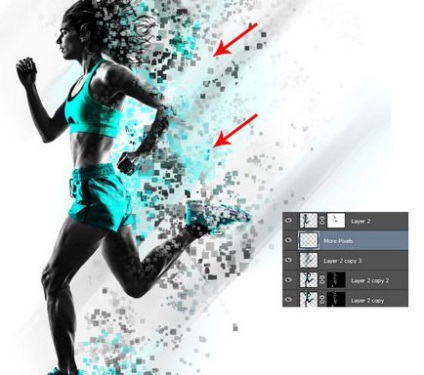 Creați o explozie de pixeli în Photoshop