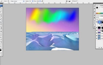 Crearea aurora în Photoshop