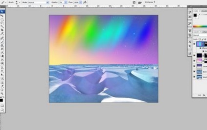 Crearea aurora în Photoshop