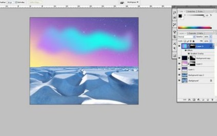 Crearea aurora în Photoshop