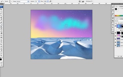 Crearea aurora în Photoshop
