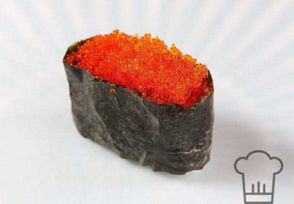 Sushi gunkan maki - cu reteta foto tobiko caviar