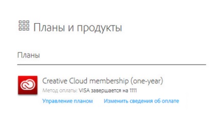 Управління підпискою creative cloud