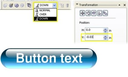 Lecții Coreldraw - butoane de sticlă, creare rollover'a - produse software