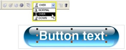Lecții Coreldraw - butoane de sticlă, creare rollover'a - produse software