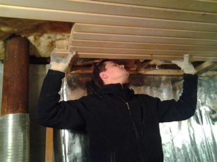 Încălzirea tavanului saunei și saunei din interior cu vată minerală