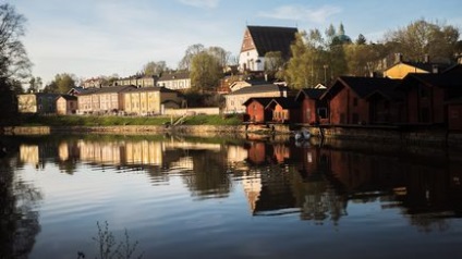 A hangulatos város Porvoo Finnország