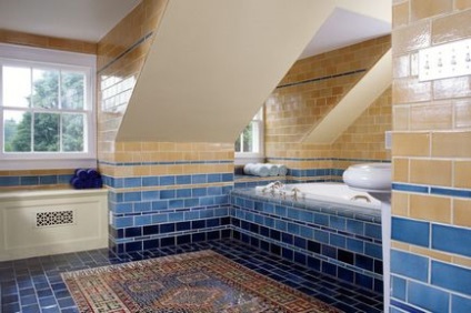 Ванна кімната в синьому кольорі