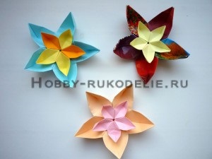 Hobby (artizanat cu mâinile tale) broderie, tricotat - arhiva blogului - origami modular - floare sakura