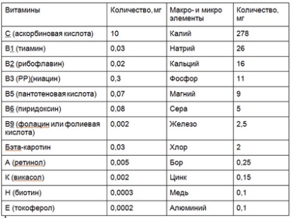 Vitaminele Apple, compoziția chimică și fierul în mere