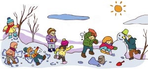 Imagini amuzante de iarnă pentru copii