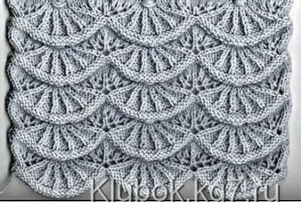 Alsace scallops-model cu ace de tricotat, încurcătură