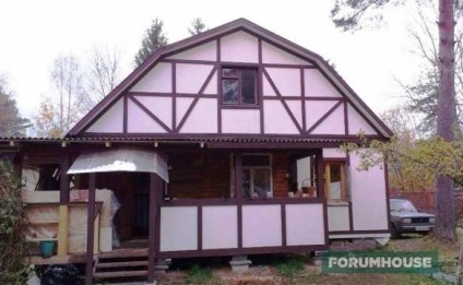 Olcsó homlokzata a tengely keretében a saját kezében (utánzás elrendezés fachwerk) Olcsó homlokzata a tengely keretében a saját kezét