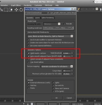 Export la 3d max de la autocad