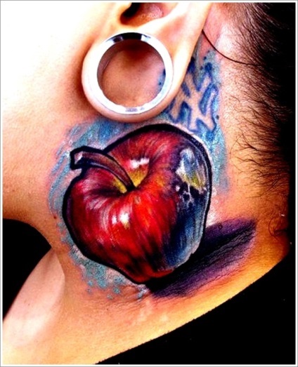 Фото і значення татуювання яблуко