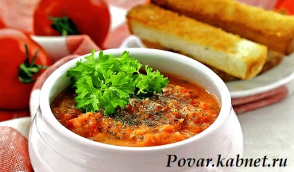 Гаспачо - томатний суп із солодким перцем та огірками, смачні рецепти
