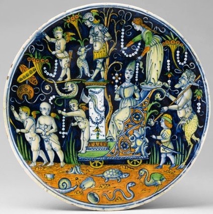 Olandeză și italiană majolica-lucrări ceramice interesante